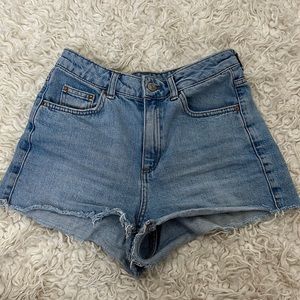 Top shop denim shorts